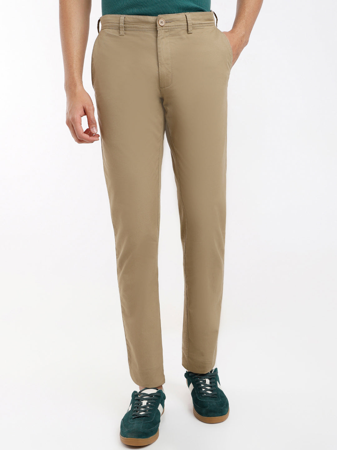Colorplus Men Khaki Twill Slim Fit Cotton Blend Trouser – MyRaymond