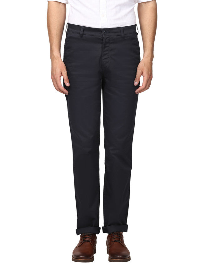 Mens Slim Fit Organic Cotton Trousers Coronet Blue