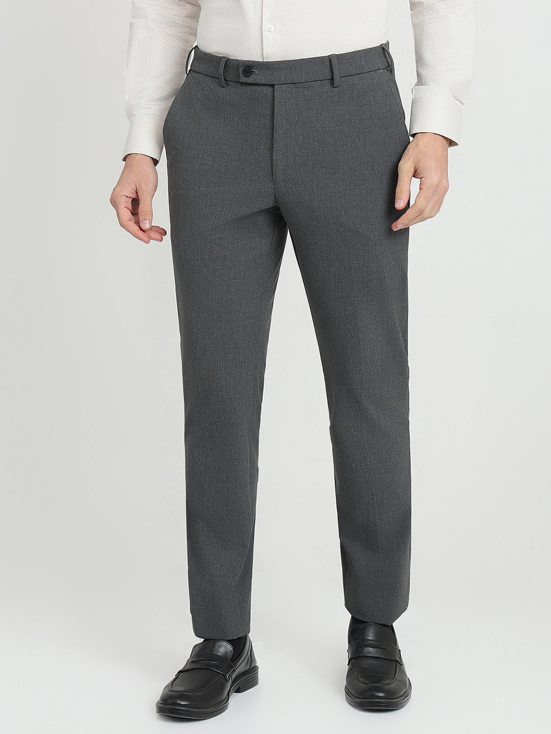 tight dress pants Park Avenue Men Grey Slim Fit Solid Trouser – MyRaymond