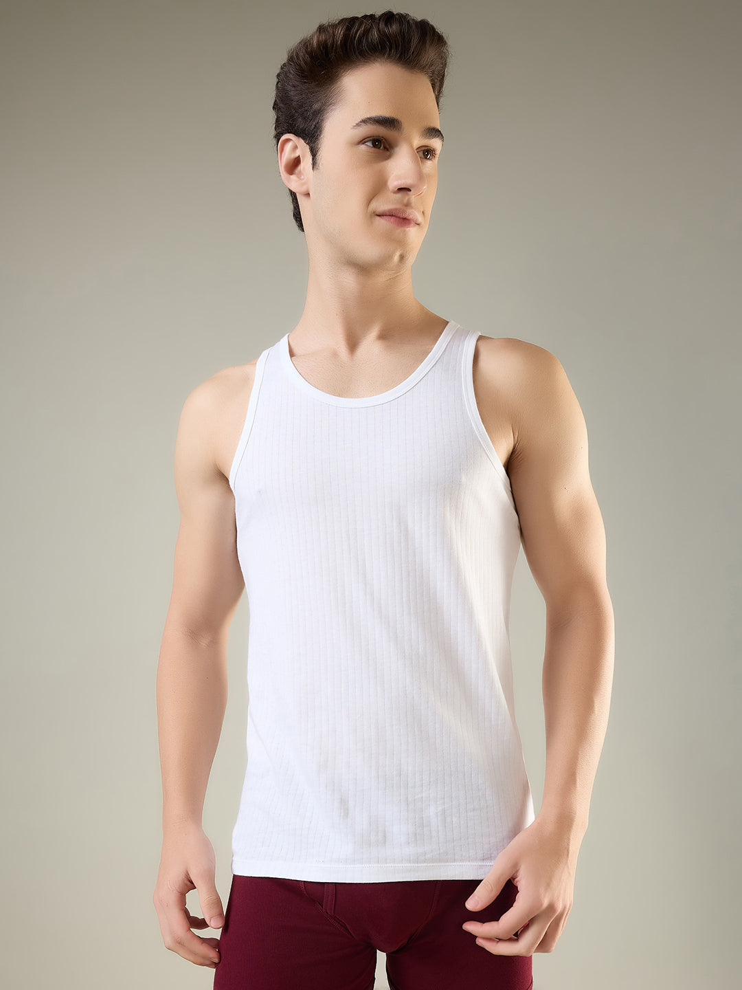 Park Avenue Men White Cotton Vest – MyRaymond - Main Image