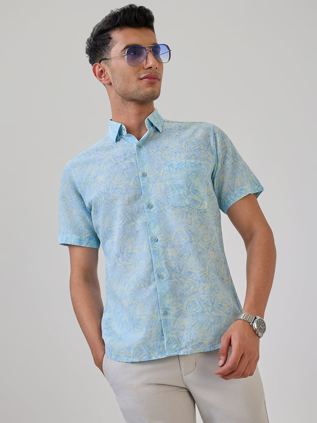 Half Sleeve Raymond Shirts Online Buy Raymond Printed Supima
