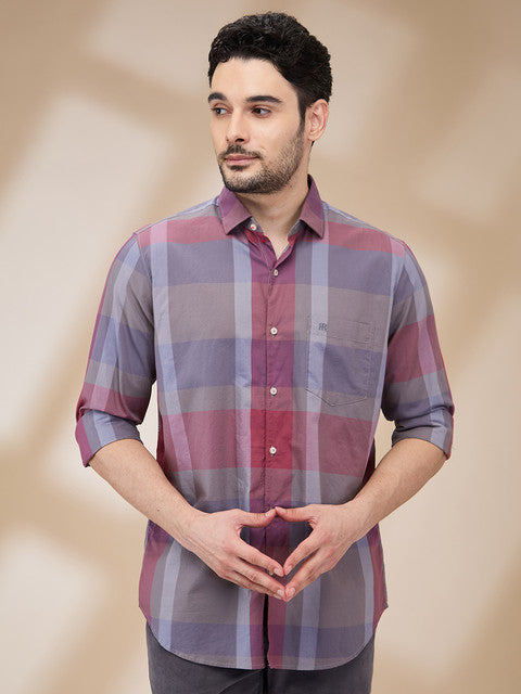 Raymond Men Grey Checks Regular Fit Cotton Casual Shirts – MyRaymond