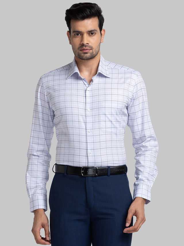 Raymond Grey Checks Contemporary Fit Cotton Formal Shirt – MyRaymond