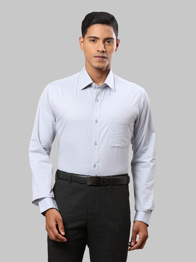 Raymond Grey Structure Slim Fit Cotton Formal Shirt – MyRaymond