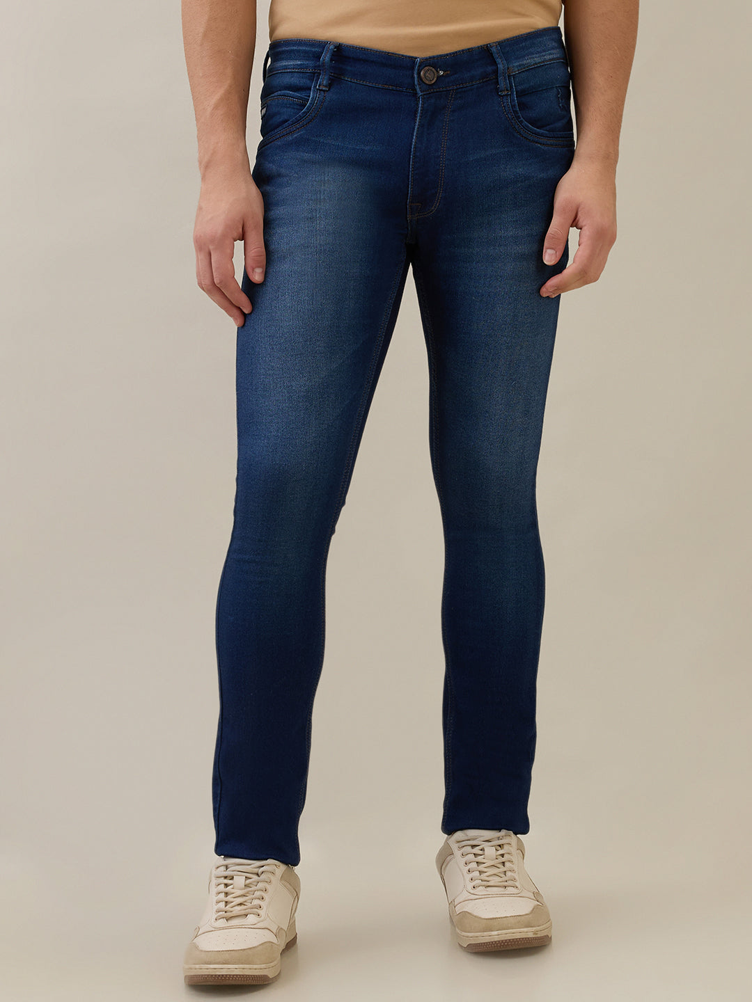 みんくす Parx Men Blue Low Rise Skinny Fit Knitted Jeans – MyRaymond