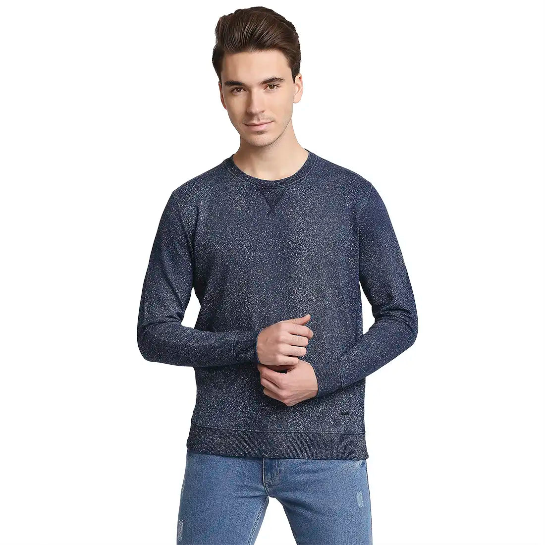 U.S. Grand Blue Cotton Men's Sweatshirt main image 1