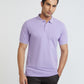 Raymond Purple Solid Modern Fit Half Sleeve Cotton T-Shirt