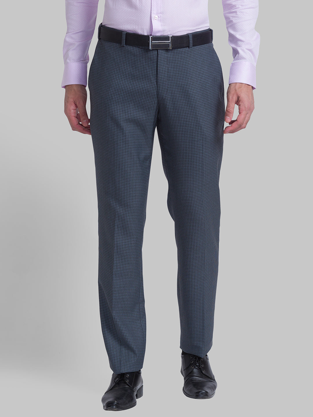 Men Regular Fit Grey Chinos & Trouser