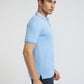 Raymond Blue Solid Modern Fit Half Sleeve Cotton T-Shirt