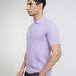 Raymond Purple Solid Modern Fit Half Sleeve Cotton T-Shirt