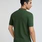 Raymond Men Green Contemporary Fit Solid T-Shirt