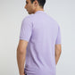 Raymond Purple Solid Modern Fit Half Sleeve Cotton T-Shirt