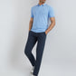 Raymond Blue Solid Modern Fit Half Sleeve Cotton T-Shirt