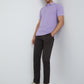 Raymond Purple Solid Modern Fit Half Sleeve Cotton T-Shirt