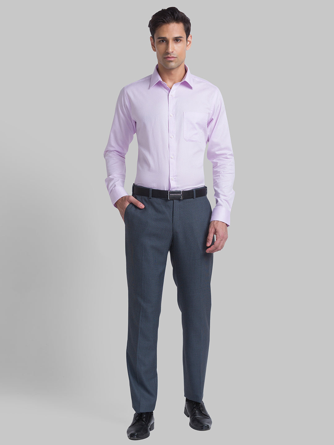 Men Regular Fit Grey Chinos & Trouser