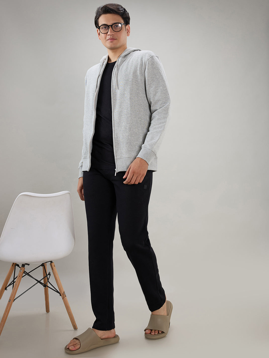 Sleepz Men Grey Regular Fit Sweatshirt