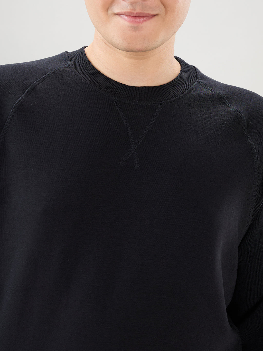 Sleepz Men Black Regular Fit Sweatshirt