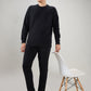 Sleepz Men Black Regular Fit Sweatshirt