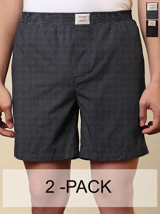 Sleepz Men Multi-Colour Printed Regular Fit Cotton Boxer