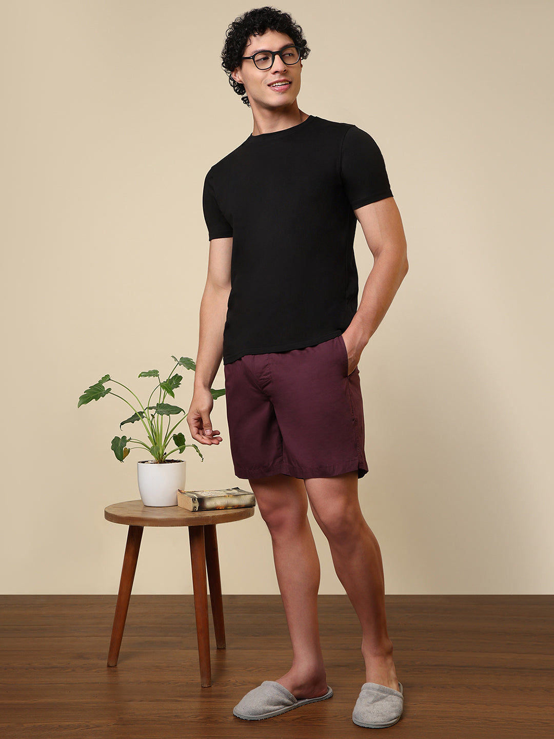 Sleepz Men Multi-Colour Checks Regular Fit Cotton Boxer