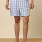 Sleepz Men Blue Checks Regular Fit Cotton Boxer