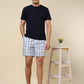 Sleepz Men Blue Checks Regular Fit Cotton Boxer
