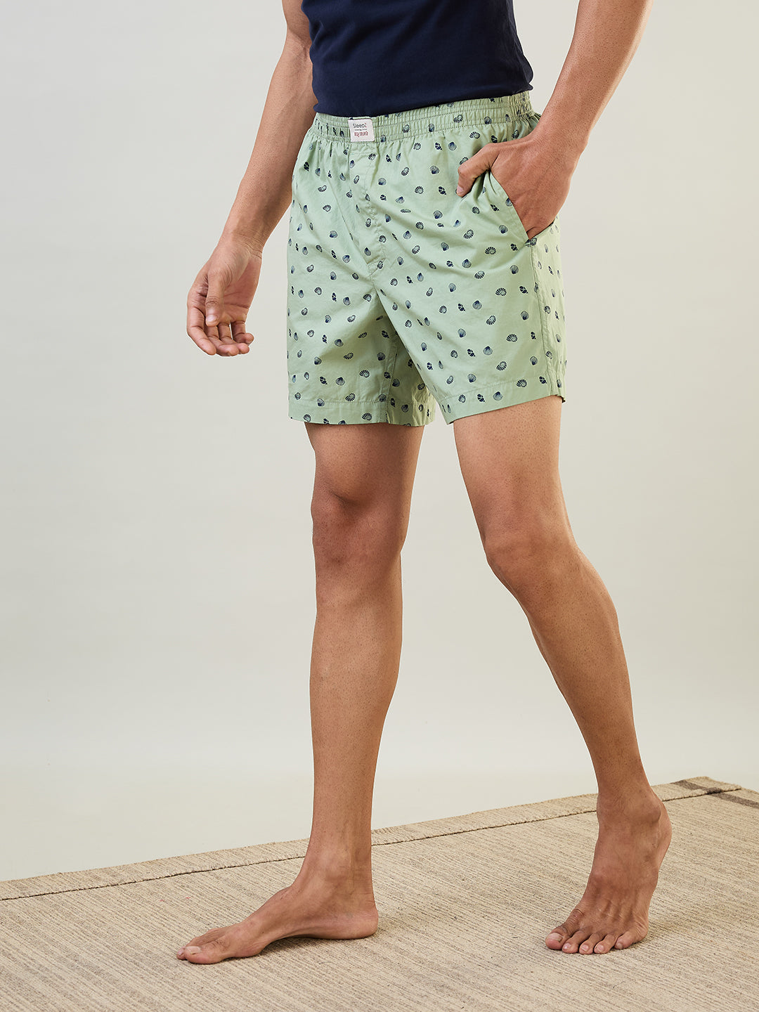 Sleepz Men Green Print Boxer