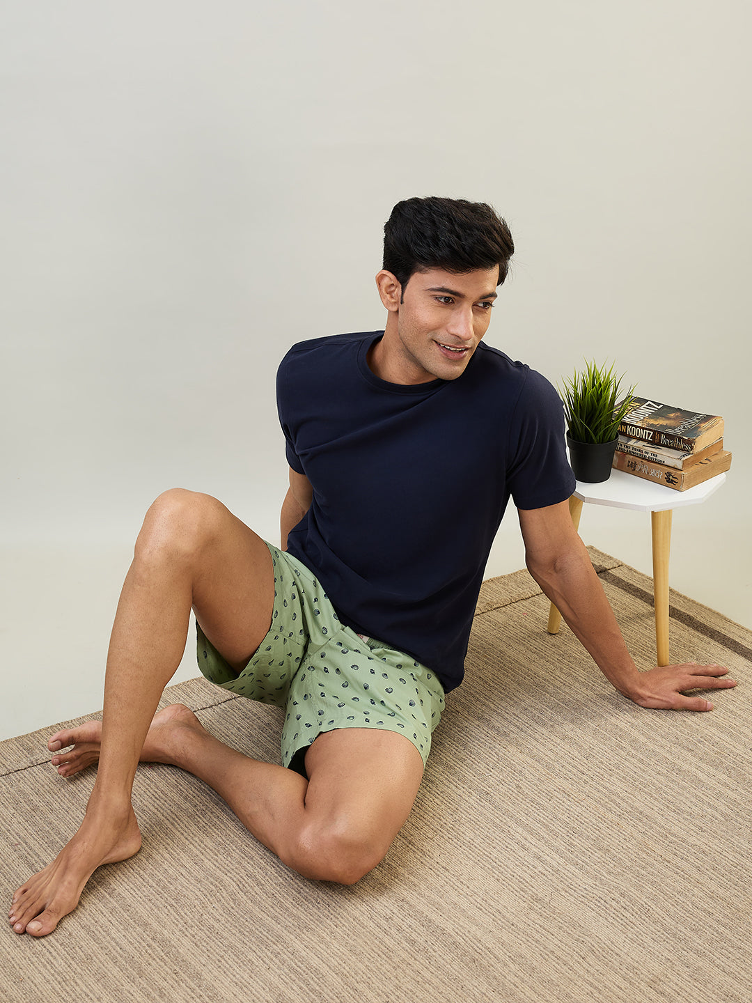 Sleepz Men Green Print Boxer