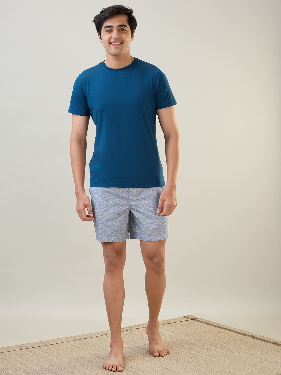 Sleepz Men Blue Printed Boxer
