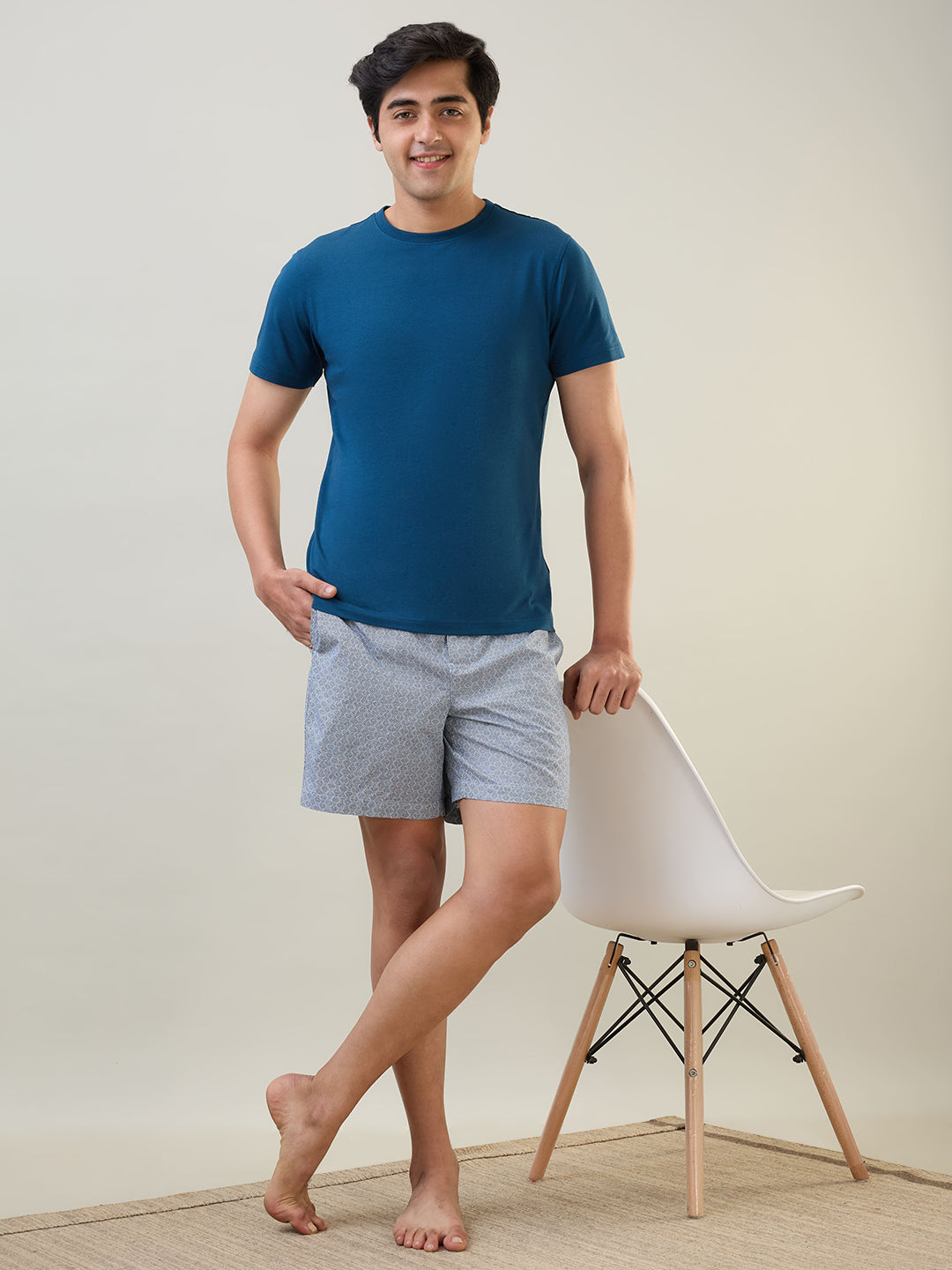 Sleepz Men Blue Printed Boxer