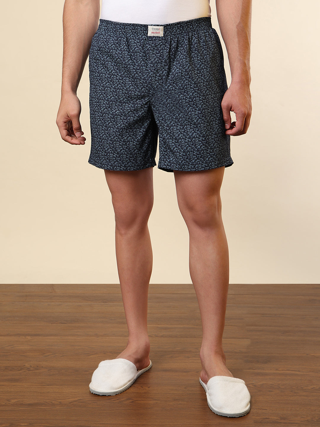 Sleepz Men Blue Printed Boxer