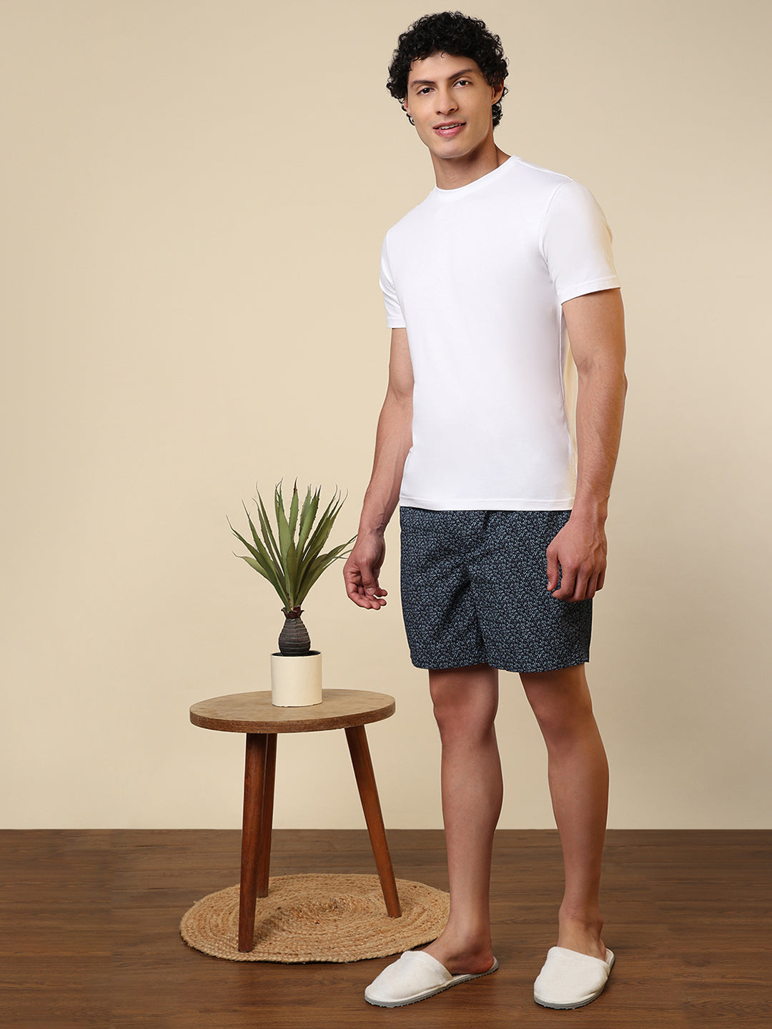 Sleepz Men Blue Printed Boxer