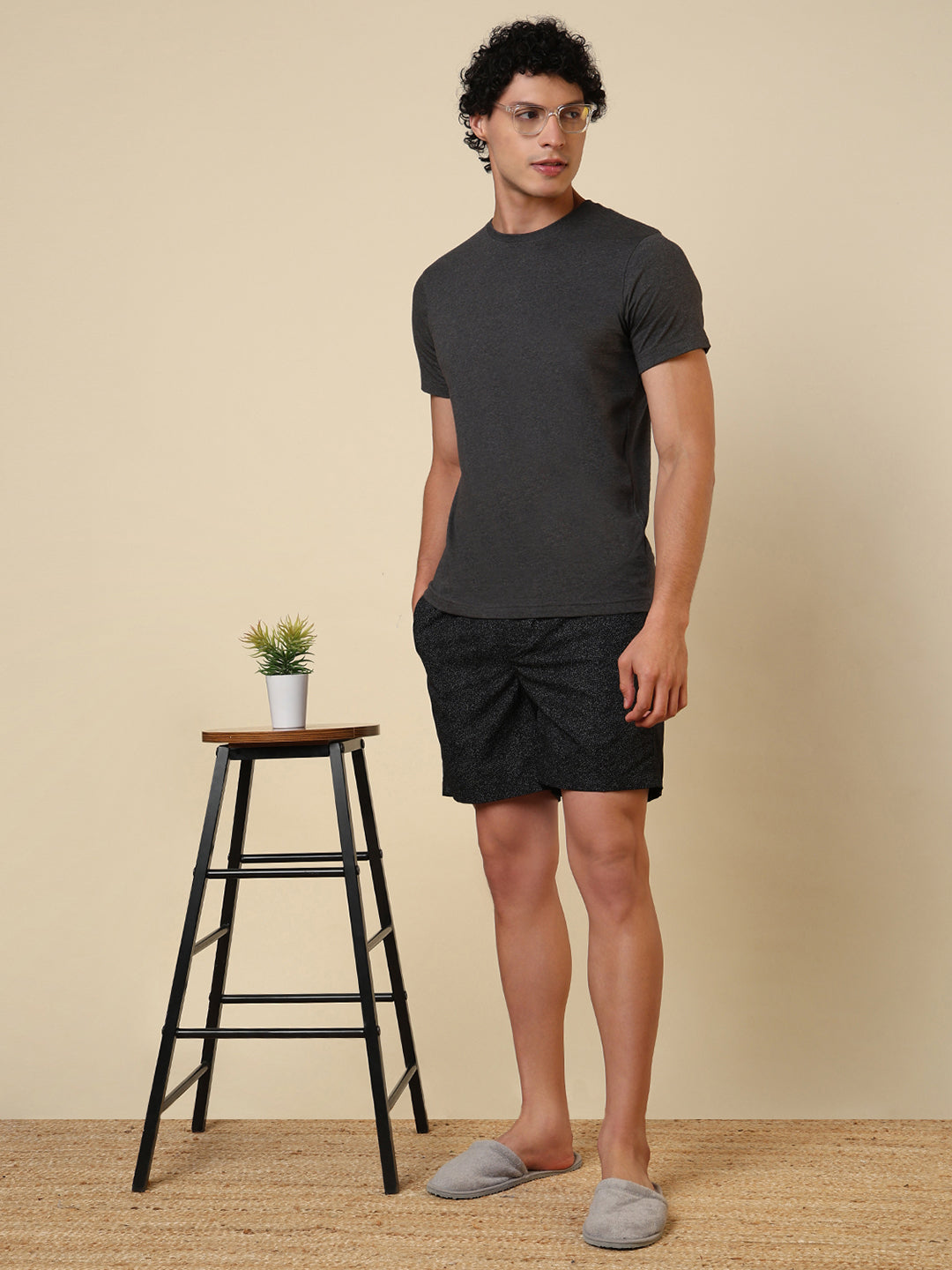 Sleepz Men Black Printed Boxer