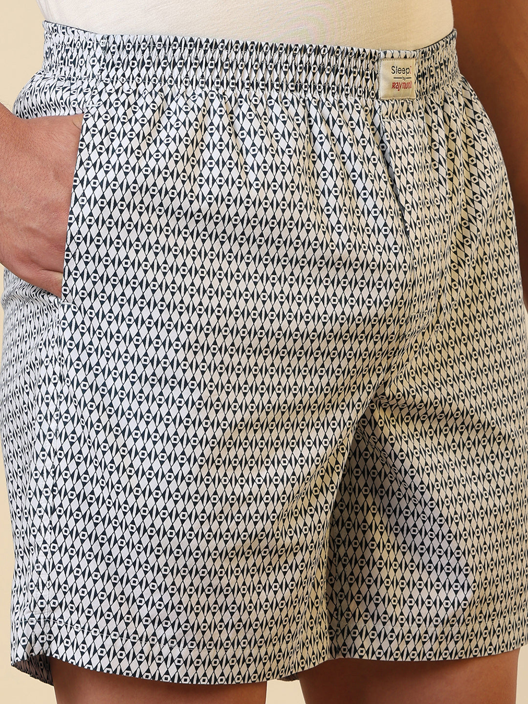 Sleepz Men White Printed Boxer