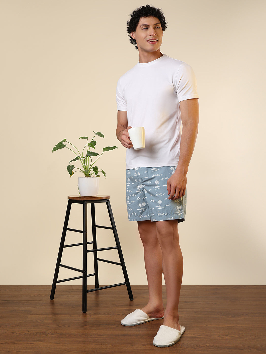 Sleepz Men Grey Printed Boxer