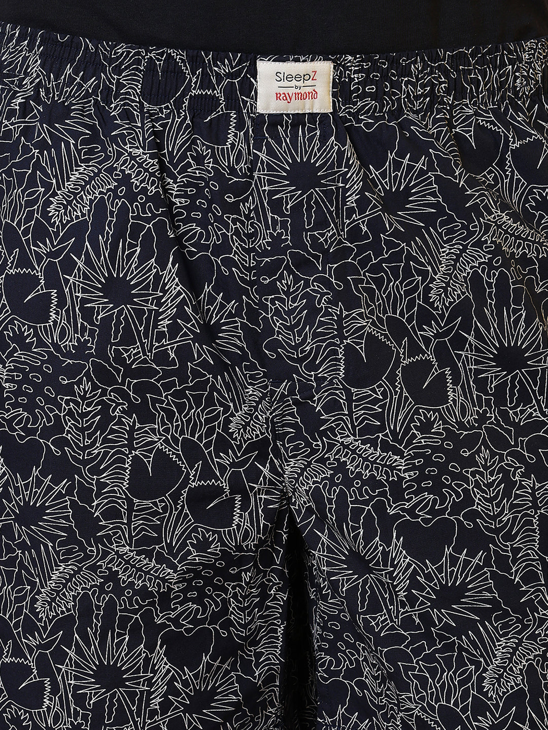Sleepz Men Blue Printed Boxer
