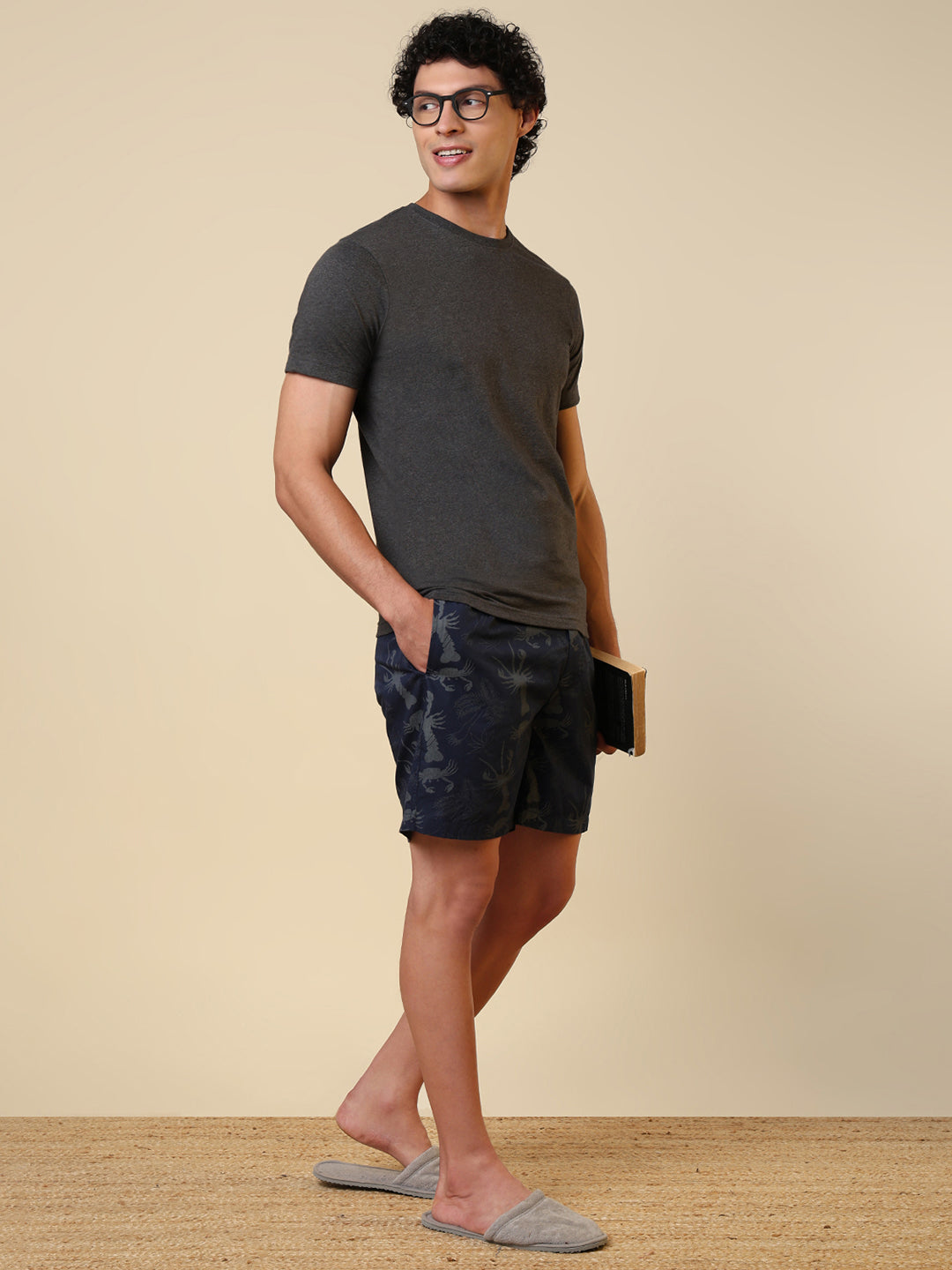 Sleepz Men Blue Printed Boxer