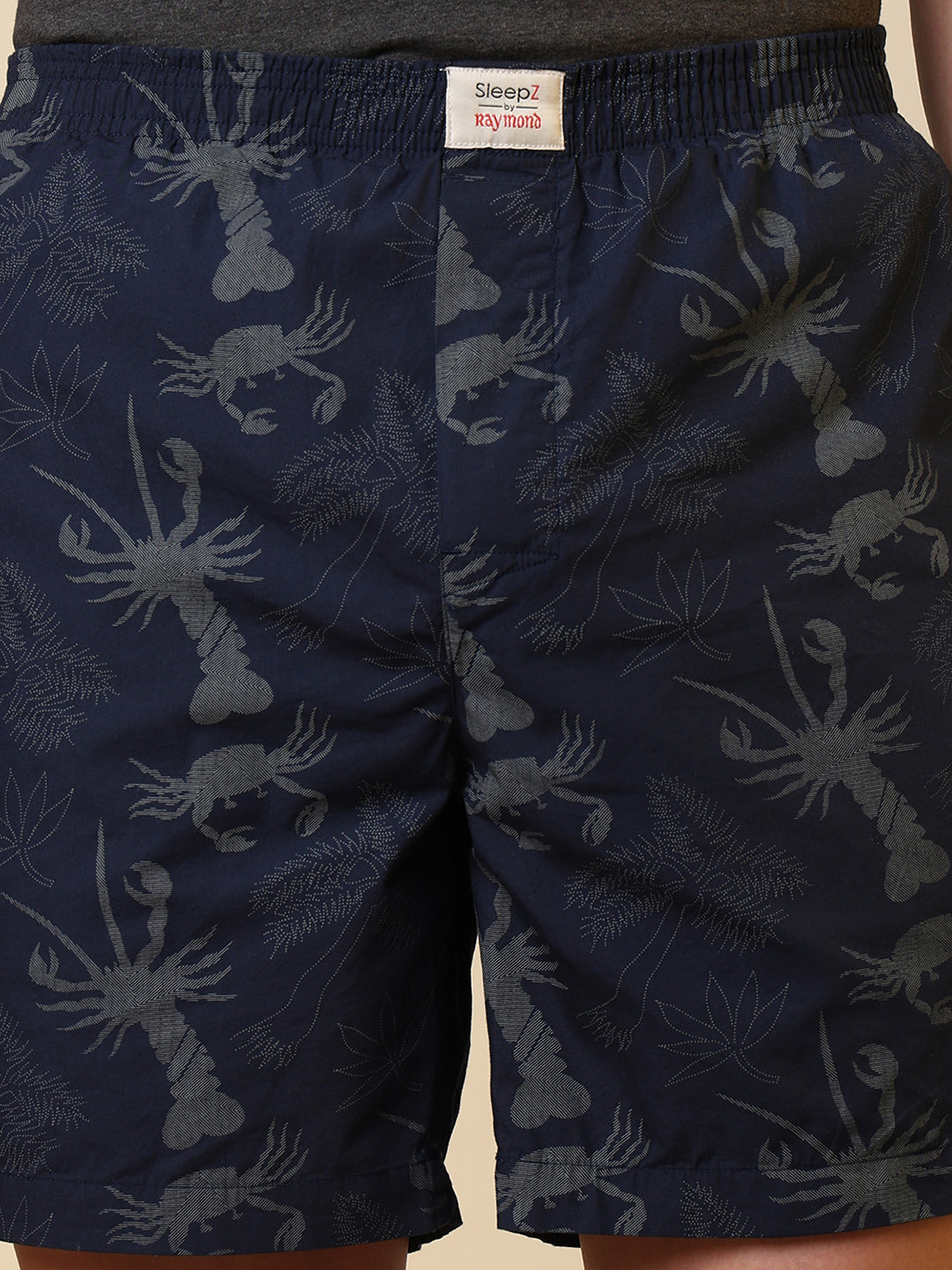 Sleepz Men Blue Printed Boxer