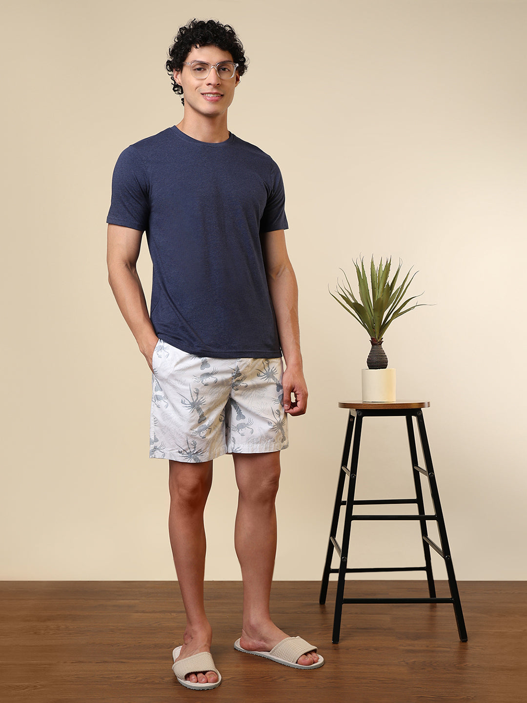 Sleepz Men White Printed Boxer