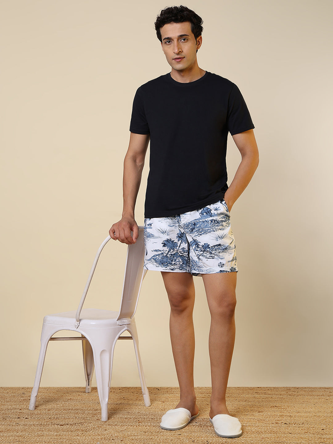 Sleepz Men White Printed Boxer