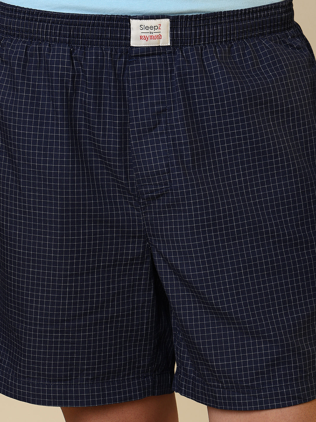 Sleepz Men Blue Checks Boxer