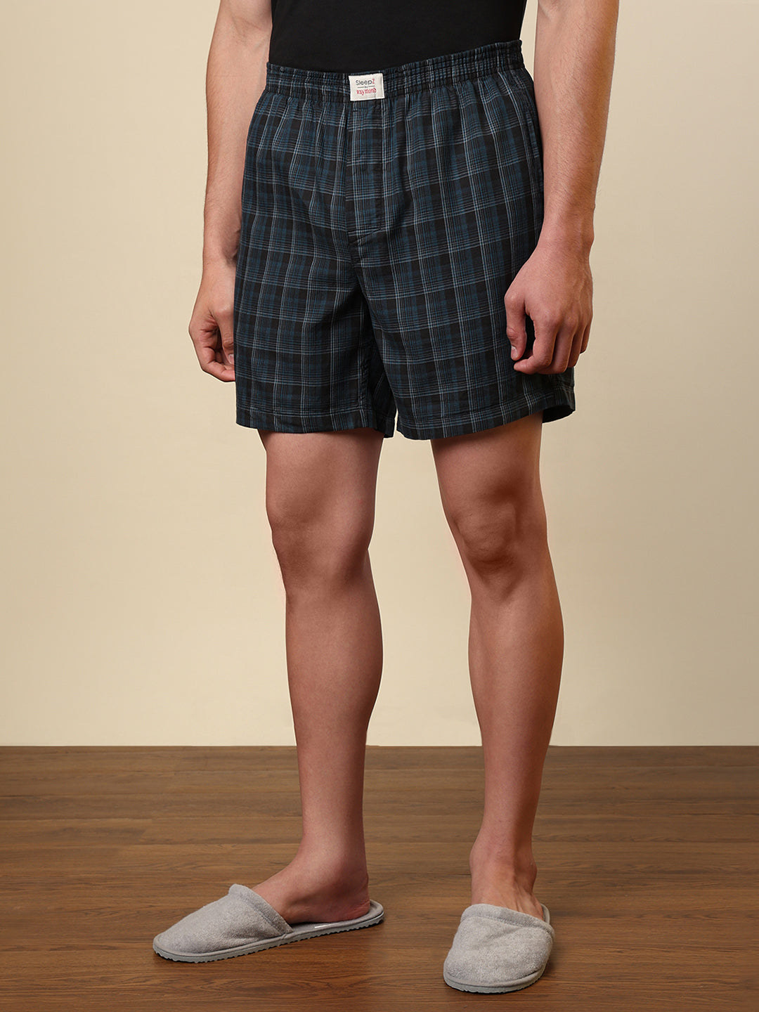Sleepz Men Multi-Colour Solid Regular Fit Cotton Boxer