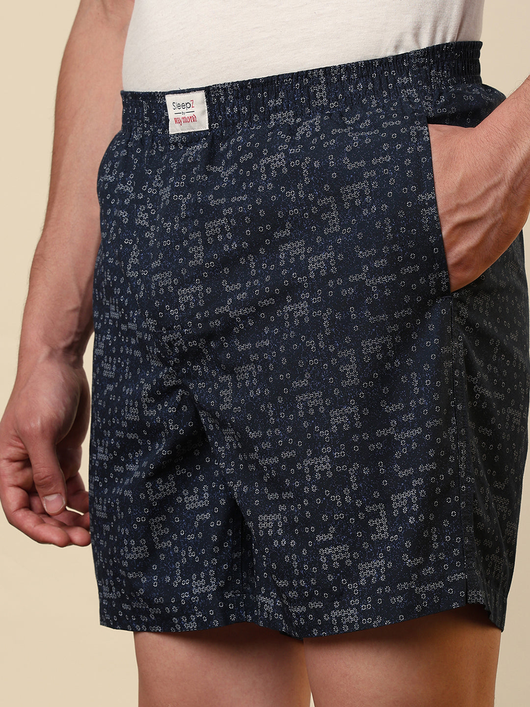 Sleepz Men Blue Printed Boxer