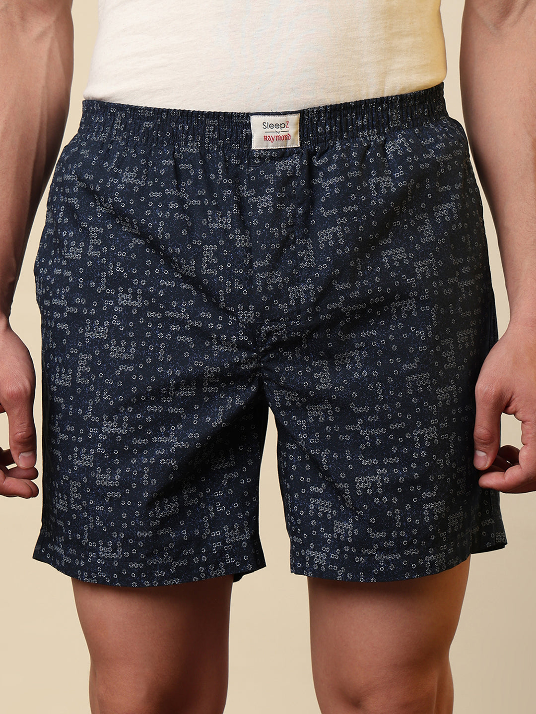Sleepz Men Blue Printed Boxer