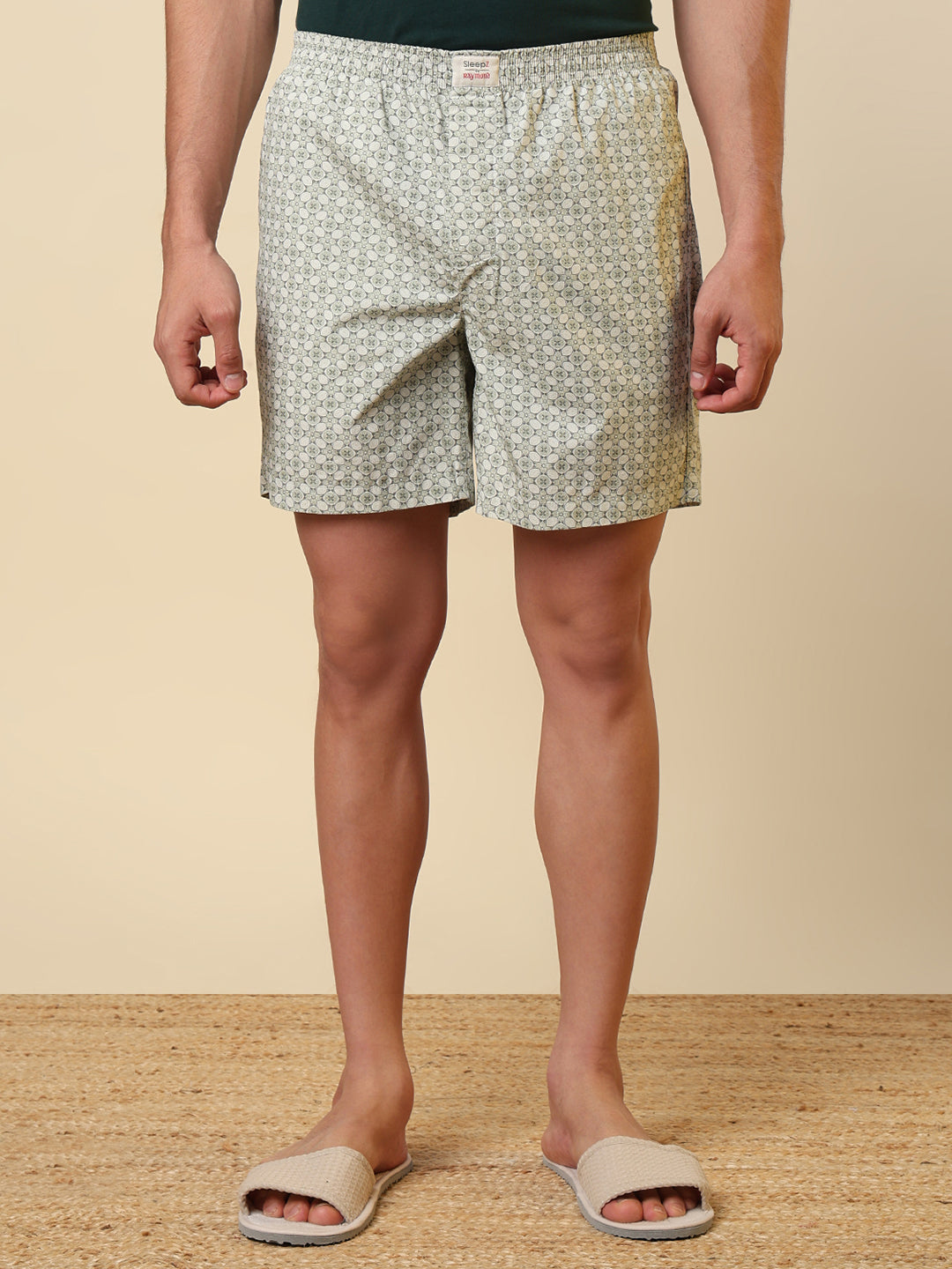 Sleepz Men Green Printed Boxer