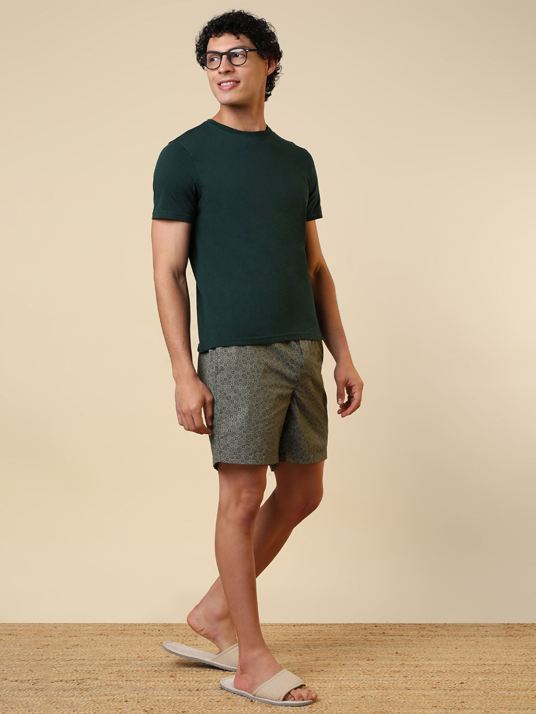 Sleepz Men Green Printed Boxer