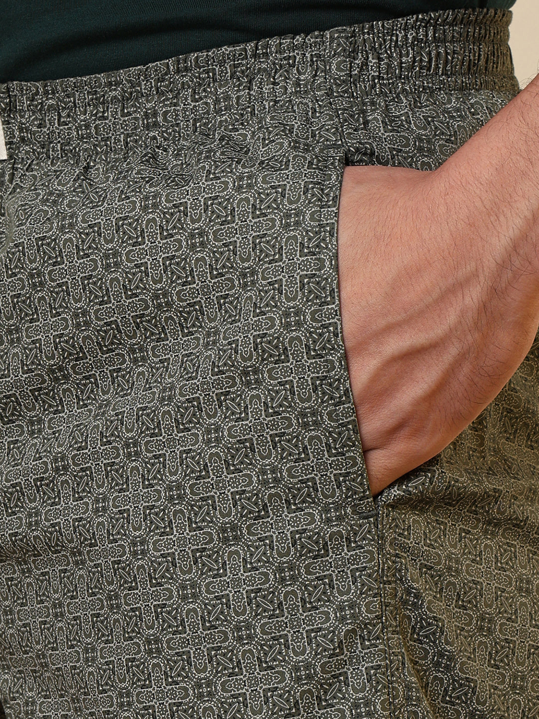 Sleepz Men Green Printed Boxer