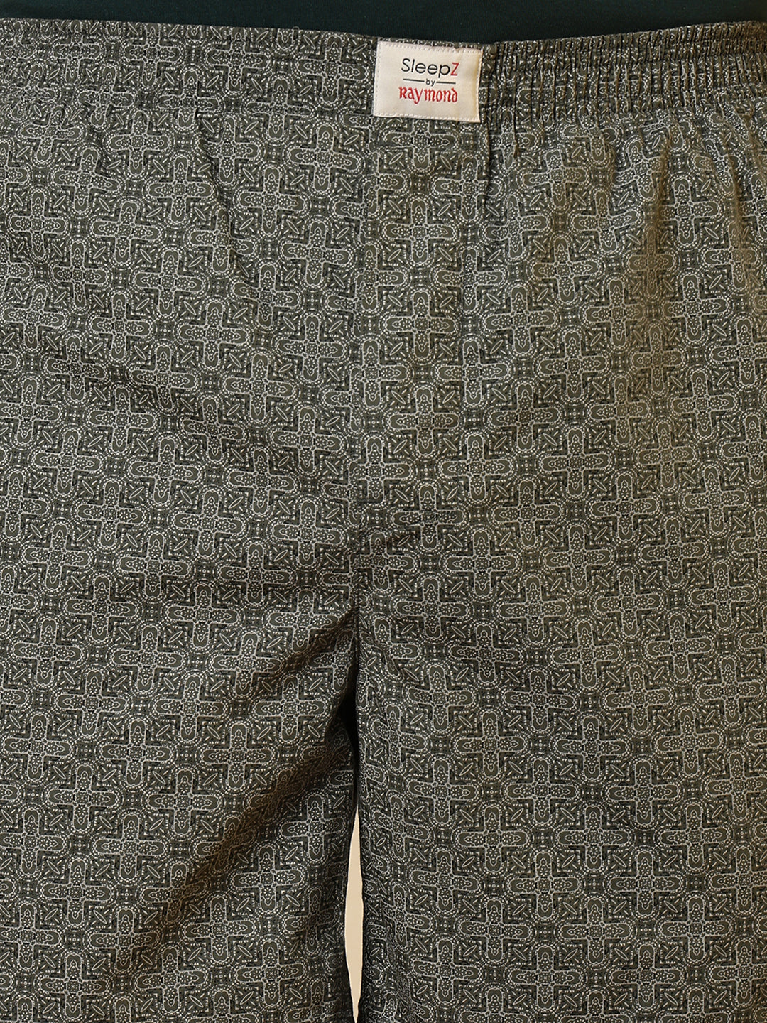 Sleepz Men Green Printed Boxer