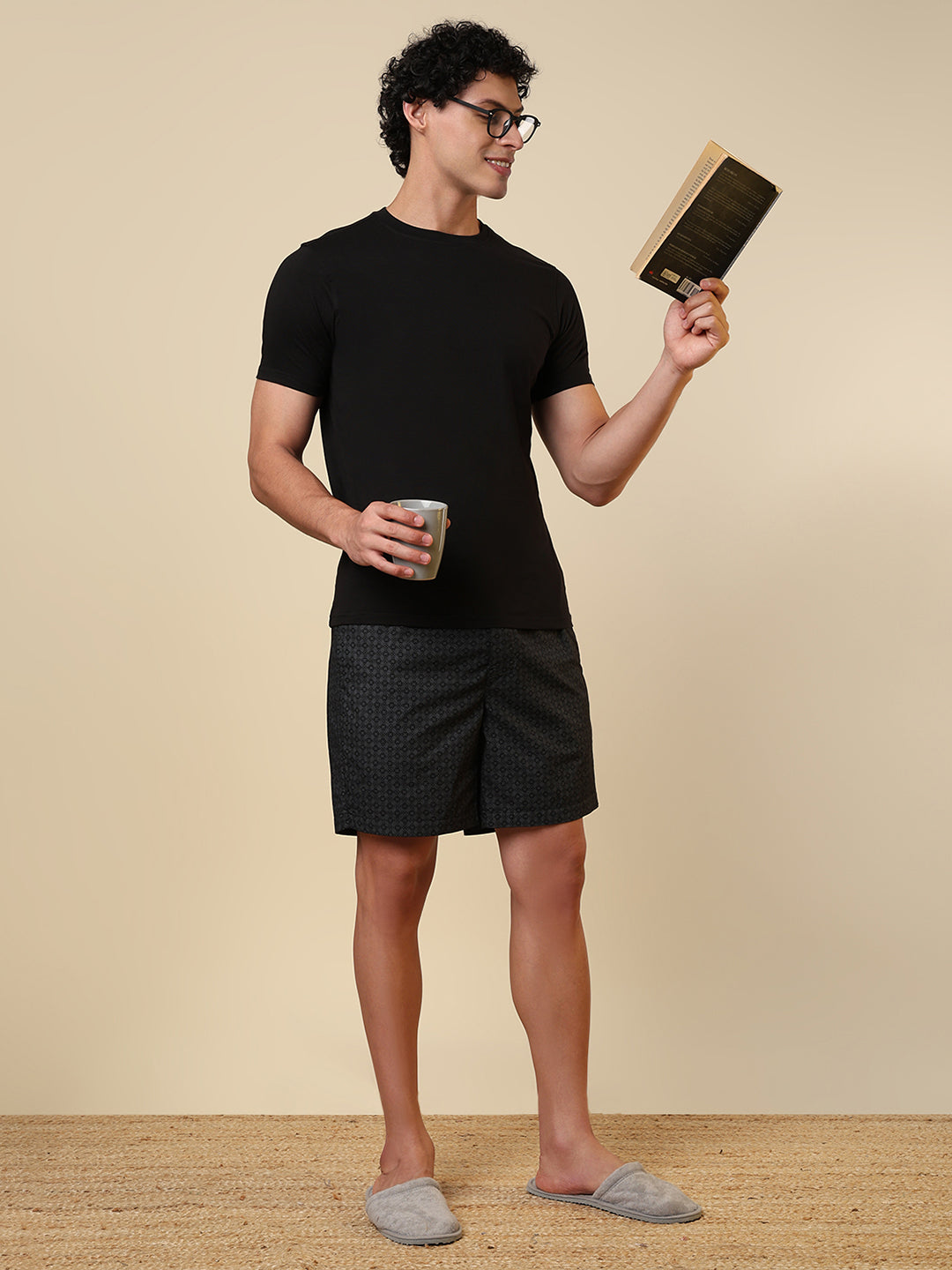 Sleepz Men Black Printed Boxer
