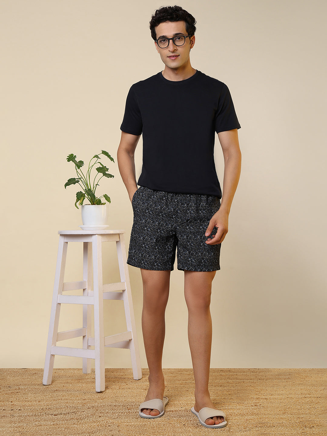 Sleepz Men Black Printed Boxer